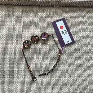 Unique Vintage Beaded Bracelet #723 Handmade by Violette Grace